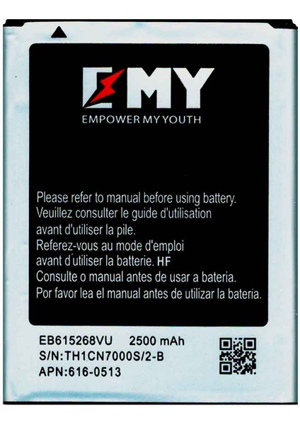 Samsung Galaxy Note Uyumlu N7000 Emy Batarya