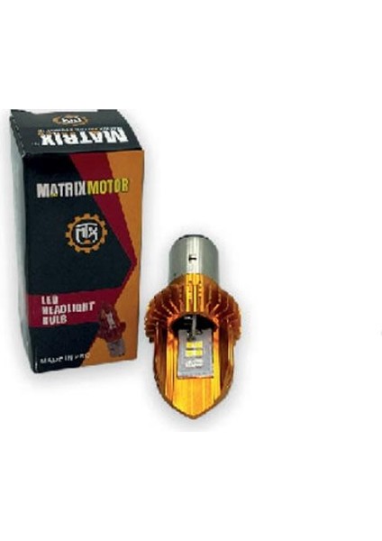 Motosiklet Bosch Tipi Mavi - Kırmızı Çakarlı LED Far Ampulü