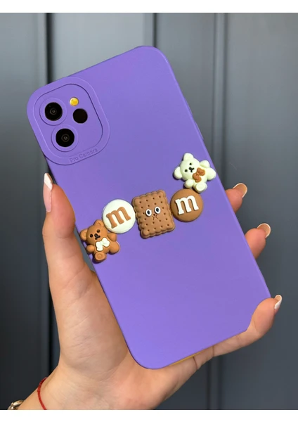 iPhone 12 Uyumlu Kamera Korumalı Ayıcık Figürlü Chocolate Bear Kılıf