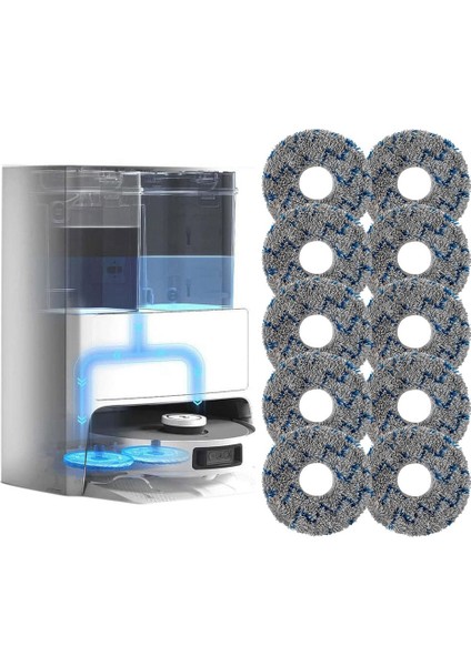 10 Adet Paspas Pedleri Ecovacs Deebot T10 Omnı Için Yıkanabilir Yeniden Kullanılabilir (Yurt Dışından) fırsatları