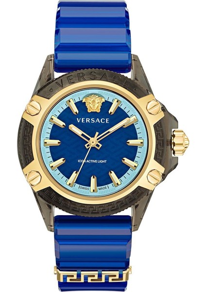 VE6E00323 Versace Active Indiglo Unisex Kol Saati