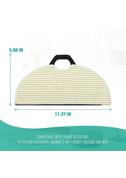Shark RV2001WD AV2001WD Yeniden Kullanılabilir 6 Adet Için Vakumlu Paspas Yedek Pedleri (Yurt Dışından)