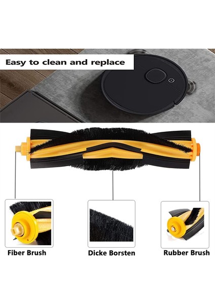 Ecovacs Deebot N8 T8 Için 1 Ana Fırça 4 Filtre 6 Yan Fırça (Yurt Dışından)
