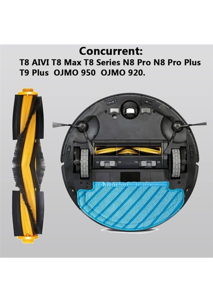 Ecovacs Deebot N8 T8 Için 1 Ana Fırça 4 Filtre 6 Yan Fırça (Yurt Dışından)