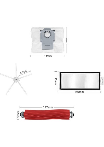 Roborock Q7 Max,q7 Max+,q7 Plus,t8 Robot Hepa Filtre Paspas Toz Torbası Için (Yurt Dışından)