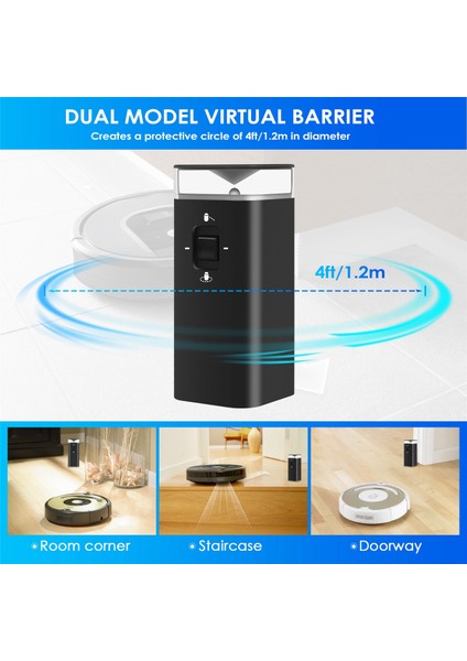 Irobot Roomba Tüm Seri Temizleyici Için Sanal Navigasyon Duvar Bariyeri (Yurt Dışından) indirimleri