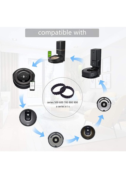 Irobot Roomba Wheels Series 500, 600, 700, 800 ve 900 Için Lastikler (Yurt Dışından)