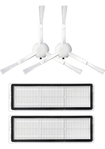 Xiaomi Mijia B101CN Robot Için 4 Adet Yıkanabilir Hepa Filtre Yan Fırça (Yurt Dışından)