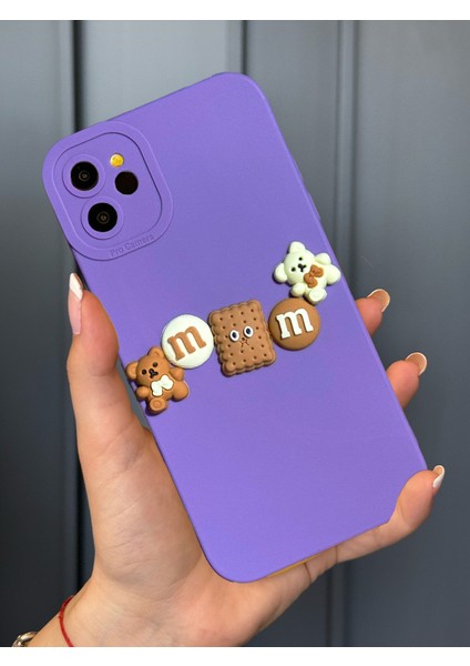 iPhone 11 Uyumlu Kamera Korumalı Ayıcık Figürlü Chocolate Bear Kılıf