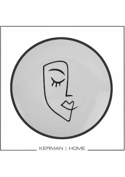 Kerman Home Face Seramik Pasta Tabağı 20 cm Desen1