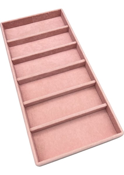 Yerli Üretim Lefkoşa Model Süet Kumaş Pembe Renk 38 cm / 19 cm Gözlük Sergileme Çekmece Içi Stand fiyatları
