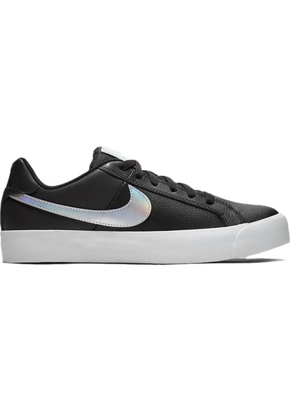 Court Royale Ac Leather Sneaker Hakiki Deri Günlük Spor Ayakkabı Siyah Gri Swoosh