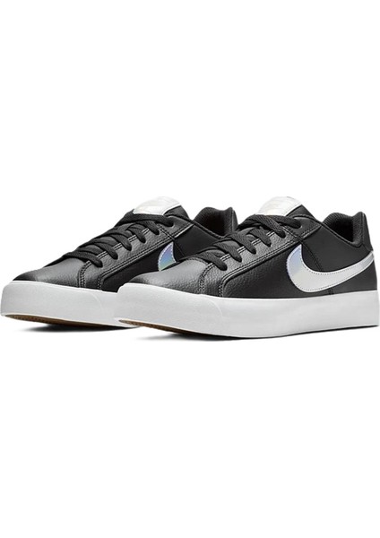 Court Royale Ac Leather Sneaker Hakiki Deri Günlük Spor Ayakkabı Siyah Gri Swoosh fiyatları