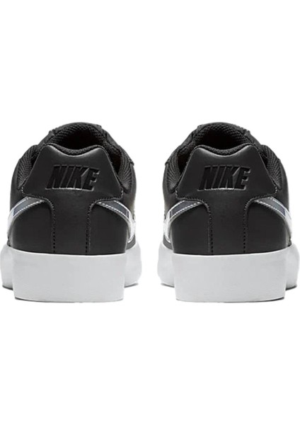 Court Royale Ac Leather Sneaker Hakiki Deri Günlük Spor Ayakkabı Siyah Gri Swoosh modelleri