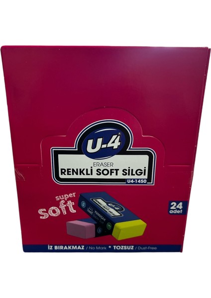  U4 24LÜ Renkli Silgi