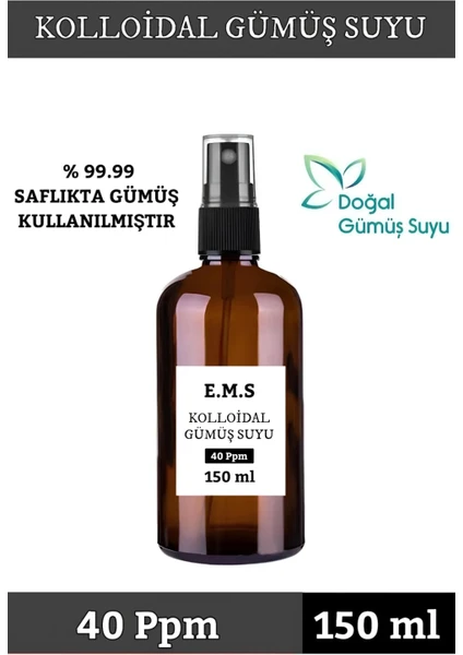 Kolloidal Gümüş Suyu 40 Ppm 150 ml.