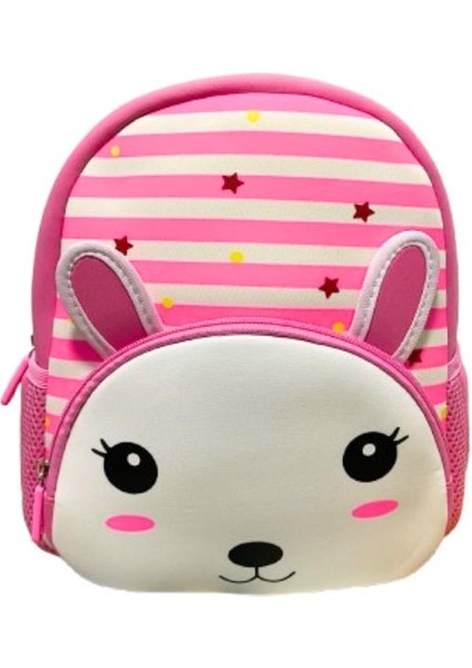 Pembe Tavşan Figürlü Anaokul Çantası
