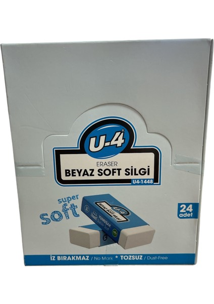  U4 24LÜ Beyaz Silgi