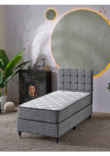 BENGÜ 90X190 3LÜ YATAK+BAZA+BAŞLIK SETİ
