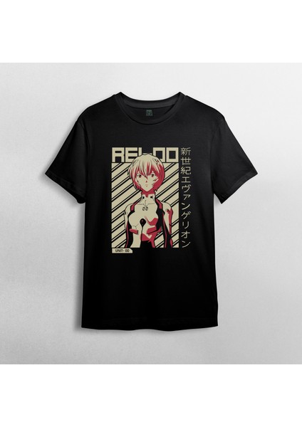Neon Genesis Evangelion Rei %100 Pamuklu Bisiklet Yaka T-Shirt Model - 1