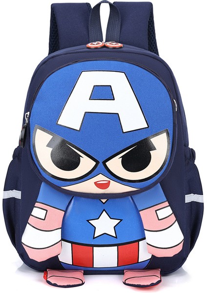 Yeni Anaokulu Karikatür Kaptan Amerika Çocuk Okul Çantası Çocuk Hediyesi (Yurt Dışından)