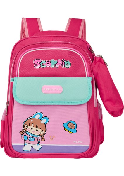 Karikatür Küçük Kız Anaokulu Çocuk Sırt Çantası Çocuk Hediye Iki Parçalı Set (Yurt Dışından)