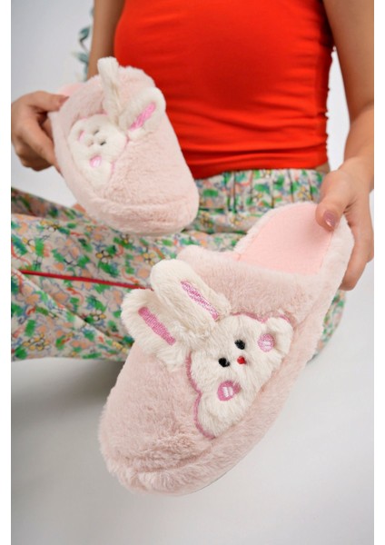Yumuşak Peluş Tavşan Figürlü Ev Terliği Peluş Ev Terliği Kadın Kışlık Yumuşak Ev Terlik fırsatları