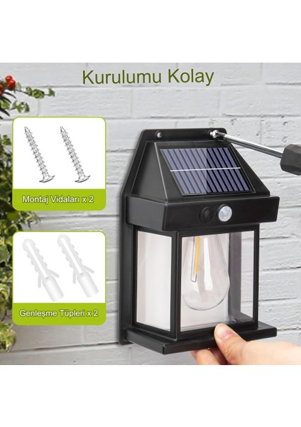 Hareket Sensörlü Akıllı Solar Bahçe Aydınlatması Otomatik LED Dış Mekan Akıllı Aydınlatma