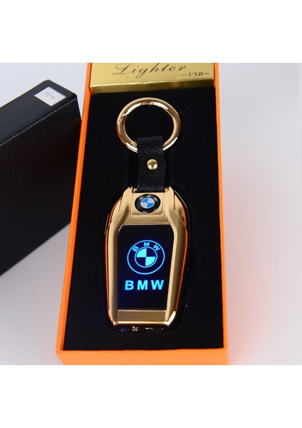 USB Şarjlı Bmw Anahtarı Görünümlü Premiım Lüks Fenerli Çakmak