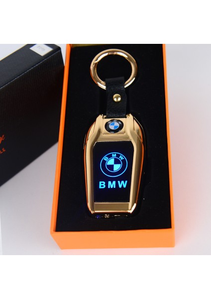 USB Şarjlı Bmw Anahtarı Görünümlü Premiım Lüks Fenerli Çakmak