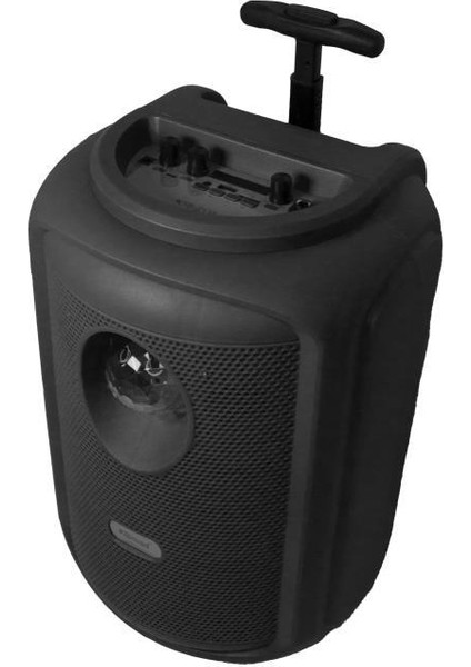 KTS-2111 Siyah Rgb Ledli Mikrofonlu Tekerlekli Bluetooth Hoparlör Speaker