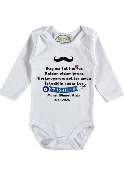 Başıma Taktım Fes Aniden Oldum Prens Sünnet Oldu Yazılı Bebek Zıbın