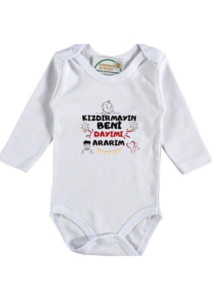 Kızdırmayın Beni Dayımı Ararım Yazılı Kız Bebek Zıbın