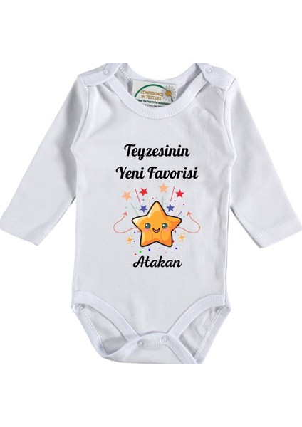 Teyzesinin - Halasının Yeni Favorisi Yazılı Erkek Bebek Zıbın