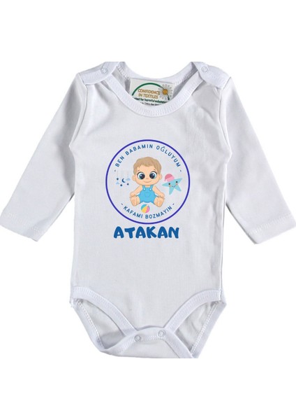 Ben Babamın Oğluyum Baskılı Bebek Zıbını
