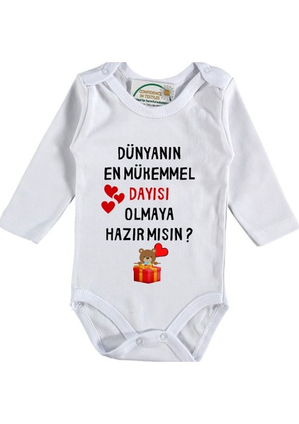 Dünyanın En Mükemmel Dayısı Olmaya Hazırmısın Yazılı Bebek Zıbın