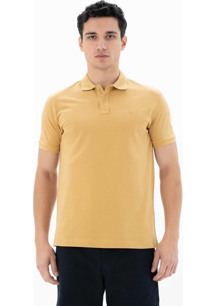 Erkek %95 Pamuk Polo Yaka Regular Fit T-shirt Y25374302501