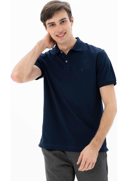 Erkek %95 Pamuk Polo Yaka Regular Fit T-shirt Y25374302501