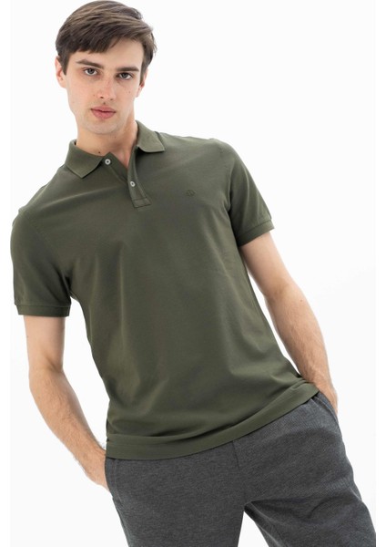 Erkek %95 Pamuk Polo Yaka Regular Fit T-shirt Y25374302501