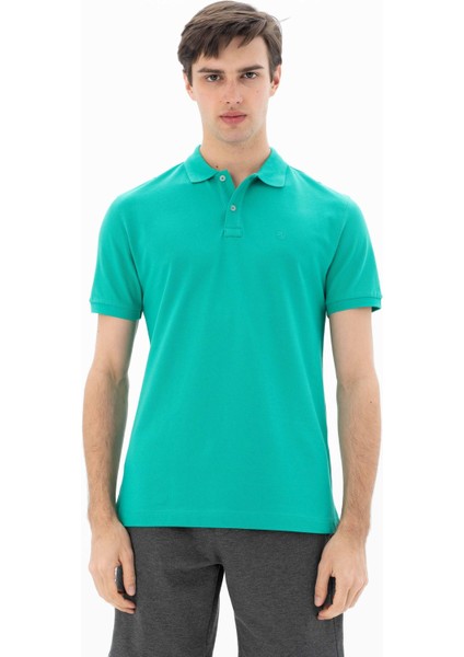 Erkek %95 Pamuk Polo Yaka Regular Fit T-shirt Y25374302501