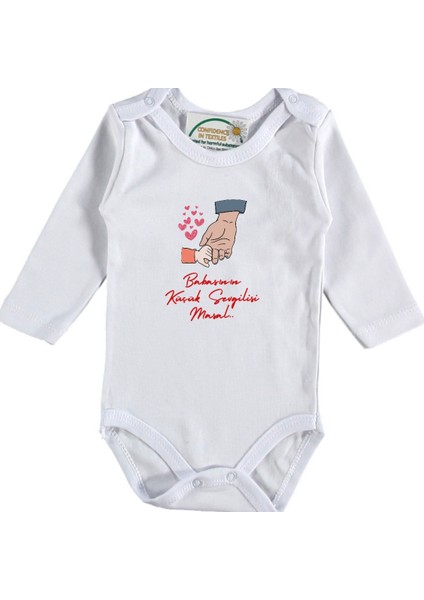 Babasının Küçük Sevgilisi Yazılı Bebek Zıbın