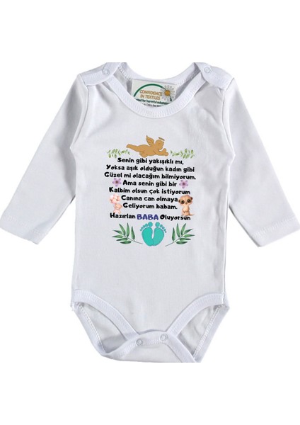Iyi Ki Doğdun Babacım Yazılı Bebek Zıbını Tasarım2