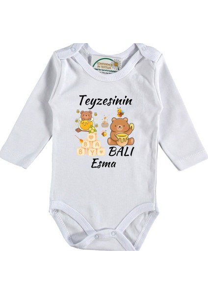 Teyzesinin Balı Yazılı Bebek Zıbın