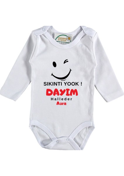 Sıkıntı Yok Dayım Halleder Yazılı Kız Bebek Zıbın
