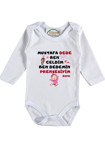 Dede Ben Geldim Ben Dedemin Prensesiyim Yazılı Bebek Zıbın