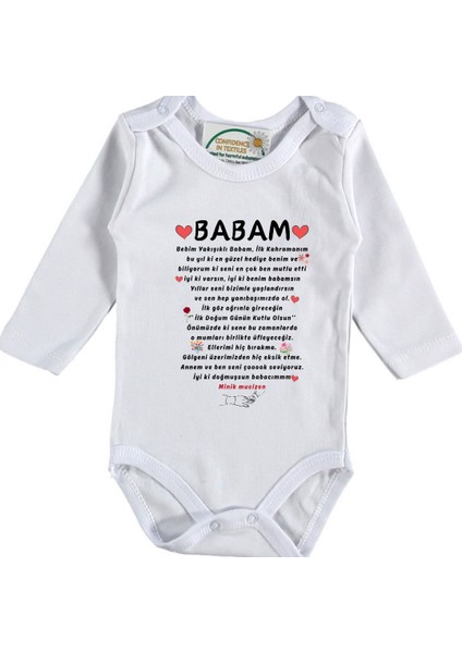 Babam Yazılı Kız Bebek Zıbın