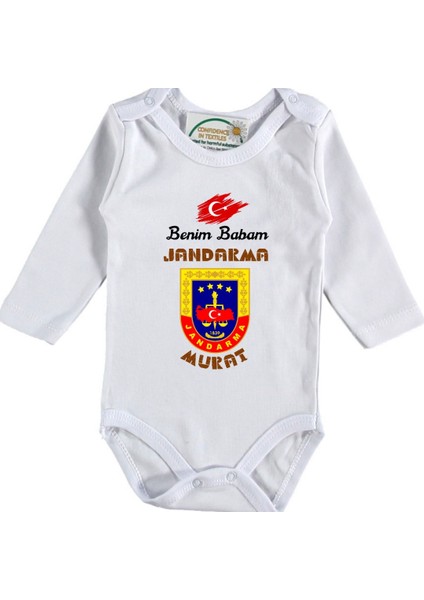 Benim Babam Jandarma Yazılı Bebek Zıbın