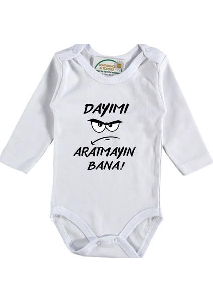 Dayımı Aratmayın Bana Yazılı Bebek Zıbın