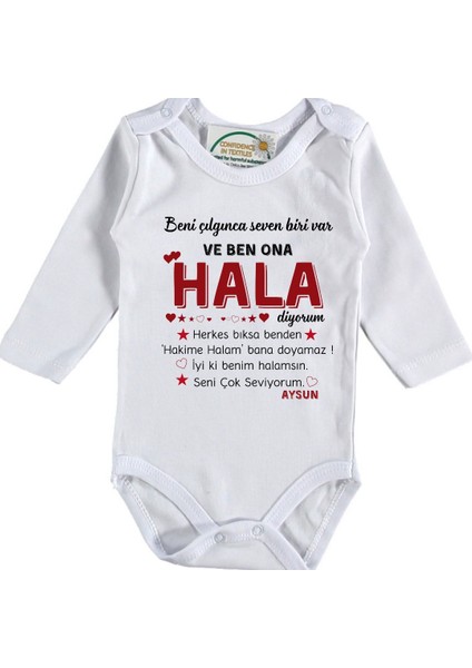 Beni Çılgınca Seven Biri Var ve Ben Ona Hala Diyorum Yazılı Kız Bebek Zıbın