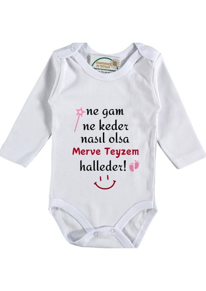 Ne Gam Ne Keder Nasıl Olsa Halleder Yazılı Kız Bebek Zıbın
